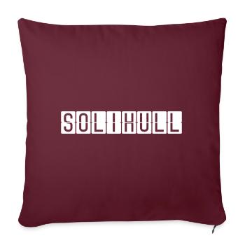 Carte de l’aéroport de Solihull - Housse de coussin décorative 45 x 45 cm - bordeaux - Devant