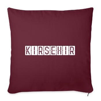 Kırşehir Flughafentafel - Sofakissenbezug 45 x 45 cm - Burgunderrot - Vorne