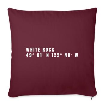 Coordonnées White Rock, Canada - Housse de coussin décorative 45 x 45 cm - bordeaux - Devant