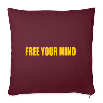 Free your mind - Housse de coussin décorative 45 x 45 cm - bordeaux - Devant