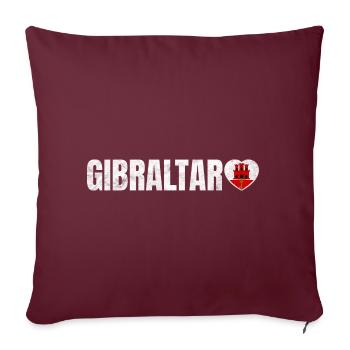 Gibraltar - Sofakissenbezug 45 x 45 cm - Burgunderrot - Vorne