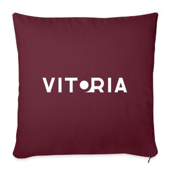 VITORIA-GASTEIZ – Álava – Pays Basque – Espagne - Housse de coussin décorative 45 x 45 cm - bordeaux - Devant