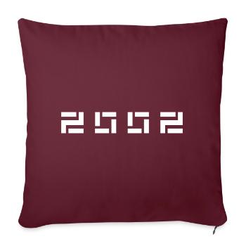 Année de naissance Anniversaire Né(e) en 2002 - Housse de coussin décorative 45 x 45 cm - bordeaux - Devant