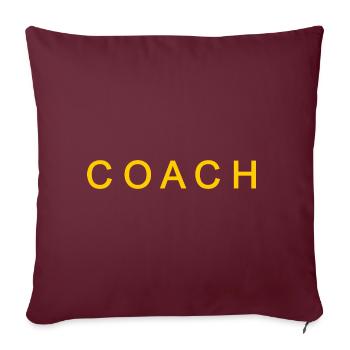 Coach - Sofakissenbezug 45 x 45 cm - Burgunderrot - Vorne