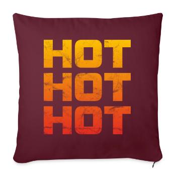 Hot Hot Hot - gradient Viniage rouge jaune - Housse de coussin décorative 45 x 45 cm - bordeaux - Devant