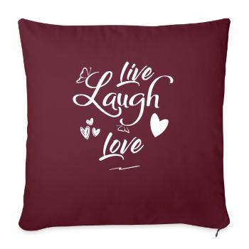 Proverbes - Housse de coussin décorative 45 x 45 cm - bordeaux - Devant