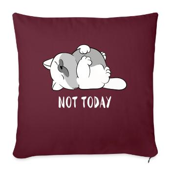Chat aujourd'hui pas paresseux chats cadeau paresseux - Housse de coussin décorative 45 x 45 cm - bordeaux - Devant