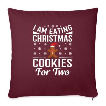 Noël laid - Housse de coussin décorative 45 x 45 cm - bordeaux - Devant