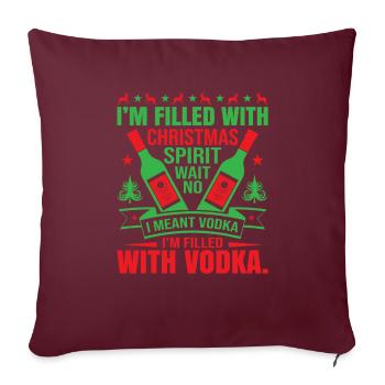 Noël laid - Housse de coussin décorative 45 x 45 cm - bordeaux - Devant