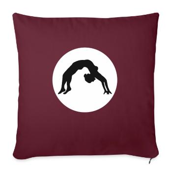 Idée cadeau de gymnastique pour les filles sportives qui dansent - Housse de coussin décorative 45 x 45 cm - bordeaux - Devant
