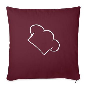 Chef hat star chef passe-temps cadeau de chef - Housse de coussin décorative 45 x 45 cm - bordeaux - Devant