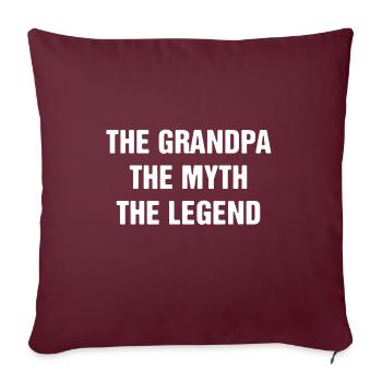 le papy - Housse de coussin décorative 45 x 45 cm - bordeaux - Devant