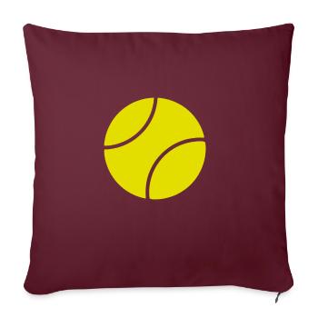 Balle de tennis tennis cadeau balle le sport balle - Housse de coussin décorative 45 x 45 cm - bordeaux - Devant