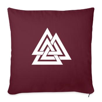 Valknut - Sofakissenbezug 45 x 45 cm - Burgunderrot - Vorne
