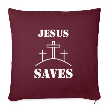 Jesus Jesus Jesus Christlich Christlich Christlich - Sofakissenbezug 45 x 45 cm - Burgunderrot - Vorne