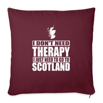Ecosse Écossais Écossais - Housse de coussin décorative 45 x 45 cm - bordeaux - Devant
