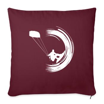 Idée cadeau kitesurf planche à voile kitesurf - Housse de coussin décorative 45 x 45 cm - bordeaux - Devant