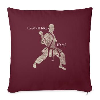 joueur de karaté - Housse de coussin décorative 45 x 45 cm - bordeaux - Devant