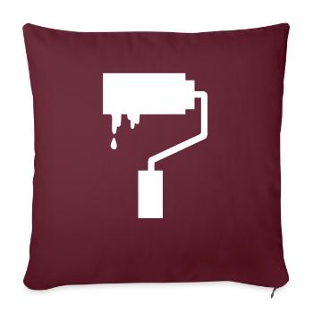 Brosses Peinture Peinture peinture et peinture peinture - Housse de coussin décorative 45 x 45 cm - bordeaux - Devant