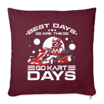 Go Karts conduire | Go-Kart Kart Hobby Hobby - Housse de coussin décorative 45 x 45 cm - bordeaux - Devant