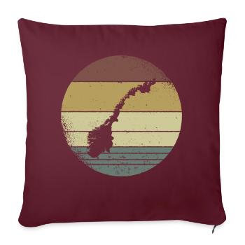 Norwegen Norweger Skandinavien Geschenkidee - Sofakissenbezug 45 x 45 cm - Burgunderrot - Vorne