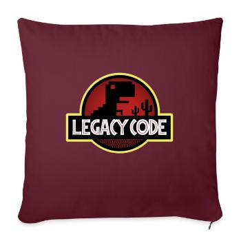 Code hérité - Housse de coussin décorative 45 x 45 cm - bordeaux - Devant
