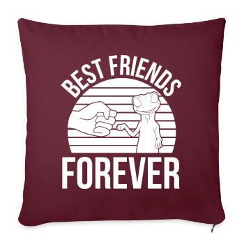 Gecko Geckos Animaux de compagnie Reptiles Reptile Reptile - Housse de coussin décorative 45 x 45 cm - bordeaux - Devant