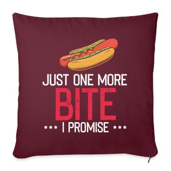 Hotdog Liebe Hot Dog Wurst Geschenk Ketchup - Sofakissenbezug 45 x 45 cm - Burgunderrot - Vorne