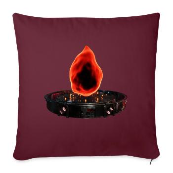 Stilisiertes Feuer in Sci-Fi-Plataform - Sofakissenbezug 45 x 45 cm - Burgunderrot - Vorne