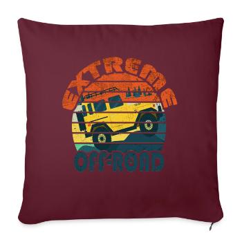 Extreme Off Road Retro Vintage Cartoon - Sofakissenbezug 45 x 45 cm - Burgunderrot - Vorne