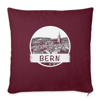 Ville de Berne - Housse de coussin décorative 45 x 45 cm - bordeaux - Devant