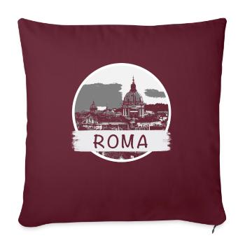 Ville de Rome - Housse de coussin décorative 45 x 45 cm - bordeaux - Devant
