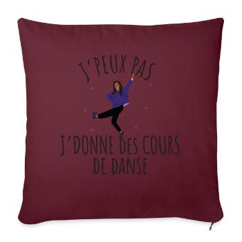 JPP PROF DANSE - Housse de coussin décorative 45 x 45 cm - bordeaux - Devant