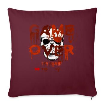 Game Over Bloody Gaming - Housse de coussin décorative 45 x 45 cm - bordeaux - Devant