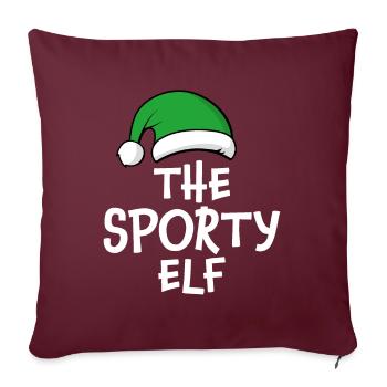 L’elfe sportif - Housse de coussin décorative 45 x 45 cm - bordeaux - Devant