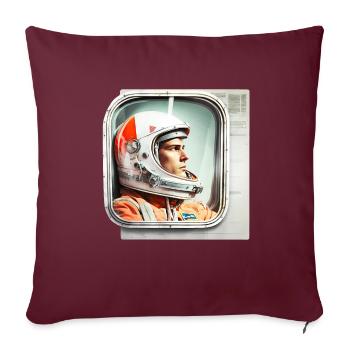 Retro Flash No42 - Sofakissenbezug 45 x 45 cm - Burgunderrot - Vorne