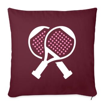 Padel Tennis Padel Raquette Femmes Padel - Housse de coussin décorative 45 x 45 cm - bordeaux - Devant