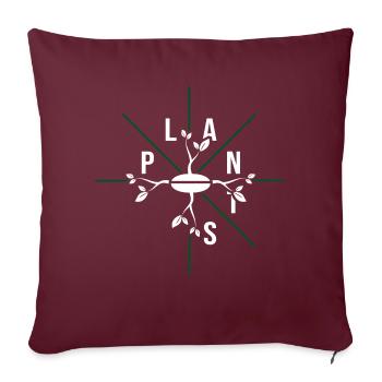 Jardinage, jardinage, jardinage biologique, plantes, semis - Housse de coussin décorative 45 x 45 cm - bordeaux - Devant