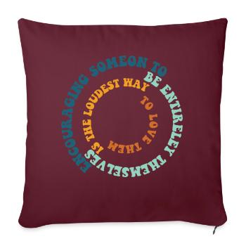 Life Wisdom for Growth Mindset Inspirational Self - Sofakissenbezug 45 x 45 cm - Burgunderrot - Vorne