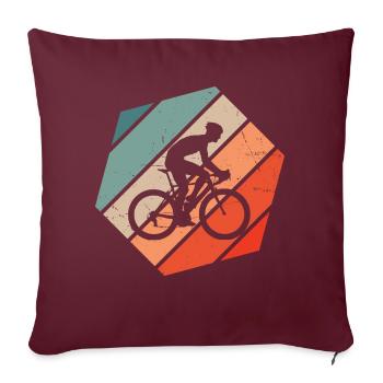 Vélo de route Vélo de route Cycliste de route Cyclisme sur route - Housse de coussin décorative 45 x 45 cm - bordeaux - Devant