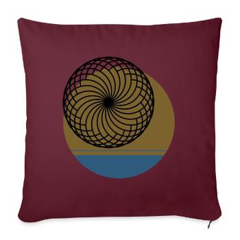 boho4 - Housse de coussin décorative 45 x 45 cm - bordeaux - Devant
