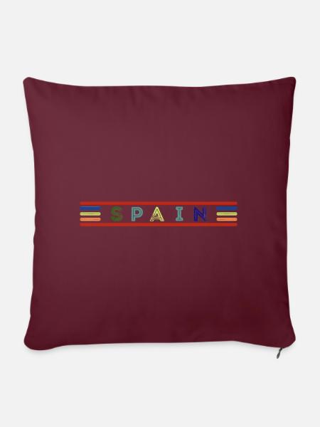 Spain - Sofa pillowcase 17,3'' x 17,3'' (45 x 45 cm) - burgundy