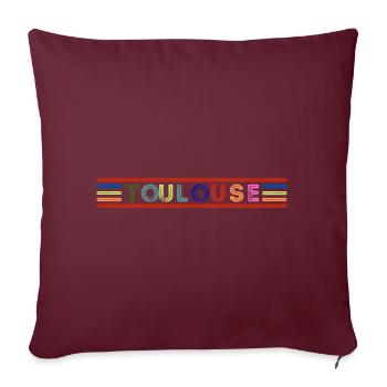 TOULOUSE - Sofakissenbezug 45 x 45 cm - Burgunderrot - Vorne