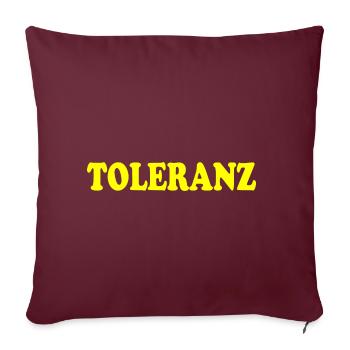 Tolérance - Housse de coussin décorative 45 x 45 cm - bordeaux - Devant