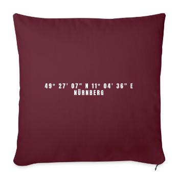 Nuremberg Bavière Coordonnées - Housse de coussin décorative 45 x 45 cm - bordeaux - Devant