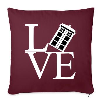 L'amour noir - Housse de coussin décorative 45 x 45 cm - bordeaux - Devant