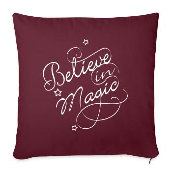 Croyez en magie blanche - Housse de coussin décorative 45 x 45 cm - bordeaux - Devant