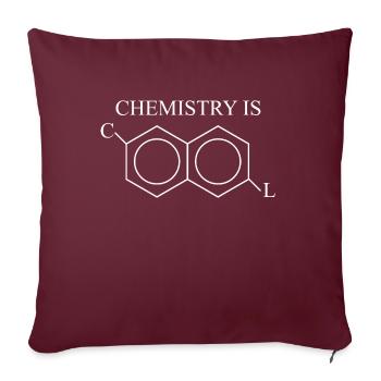 Chimie cool - Housse de coussin décorative 45 x 45 cm - bordeaux - Devant