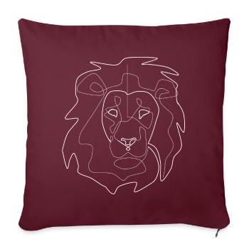 lion white - Sofakissenbezug 45 x 45 cm - Burgunderrot - Vorne