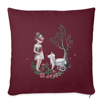 The Easter Lamb - Art for Animal Rights - Sofa pillowcase 17,3'' x 17,3'' (45 x 45 cm) - burgundy - Front